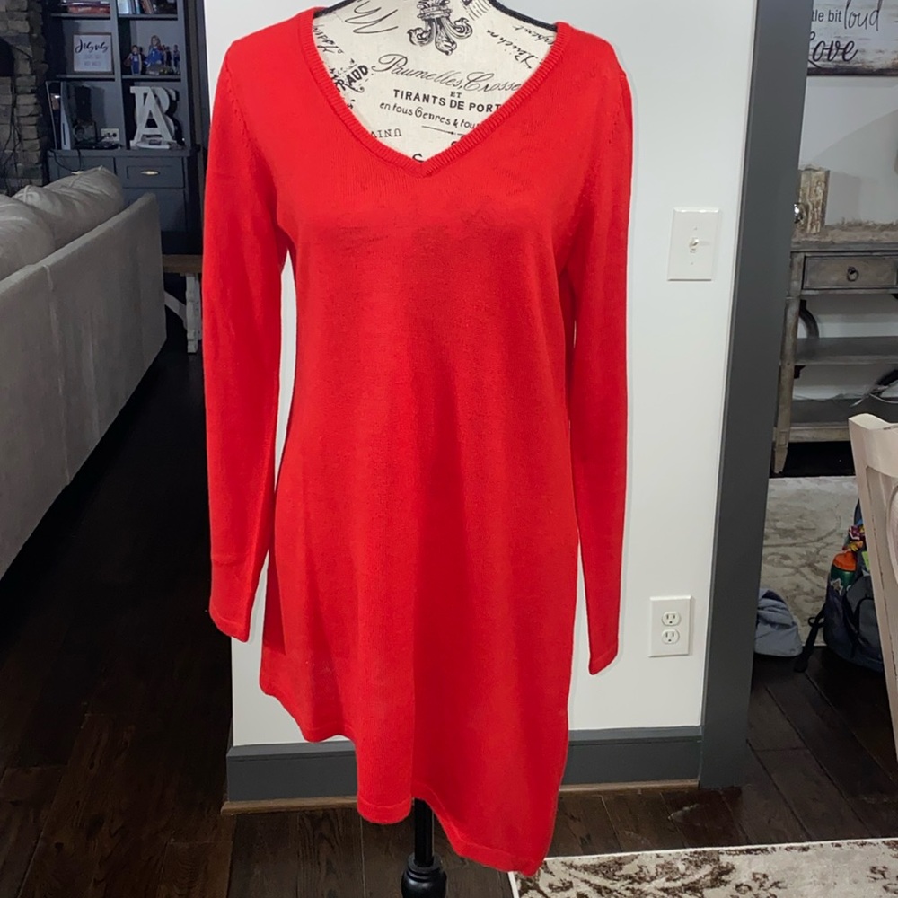 NY&Co Asymmetrical Tunic Sweater w/side zipper detail